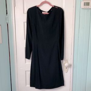 Rodier Black long sleeve midi dress US 10 eu 44